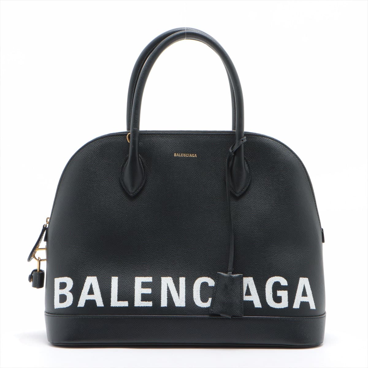 Balenciaga Ville Top Handle M Leather Hand bag Black
