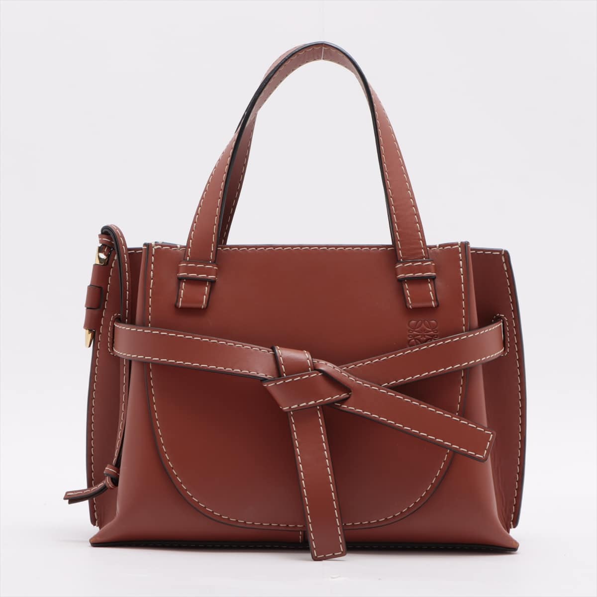 Loewe Gate top handle Leather 2way handbag Brown