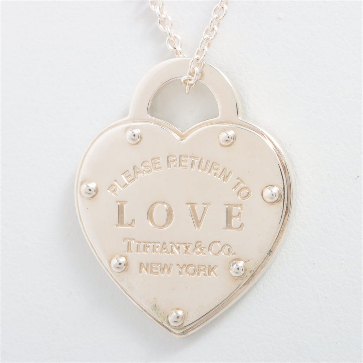 Tiffany Necklace 925 10.1g Silver Return To Tiffany love heart tag