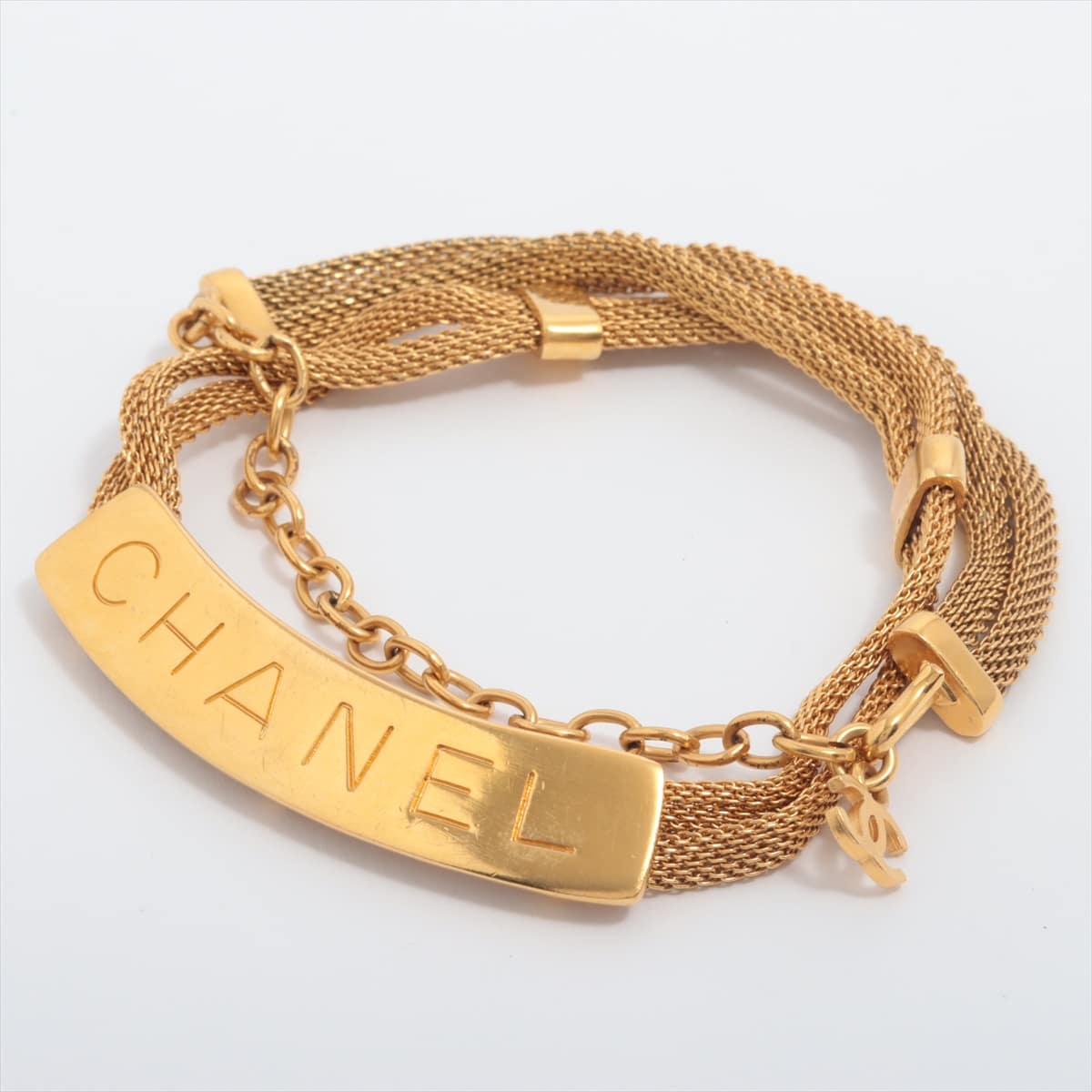 Chanel Logo 98P Bracelet GP Gold