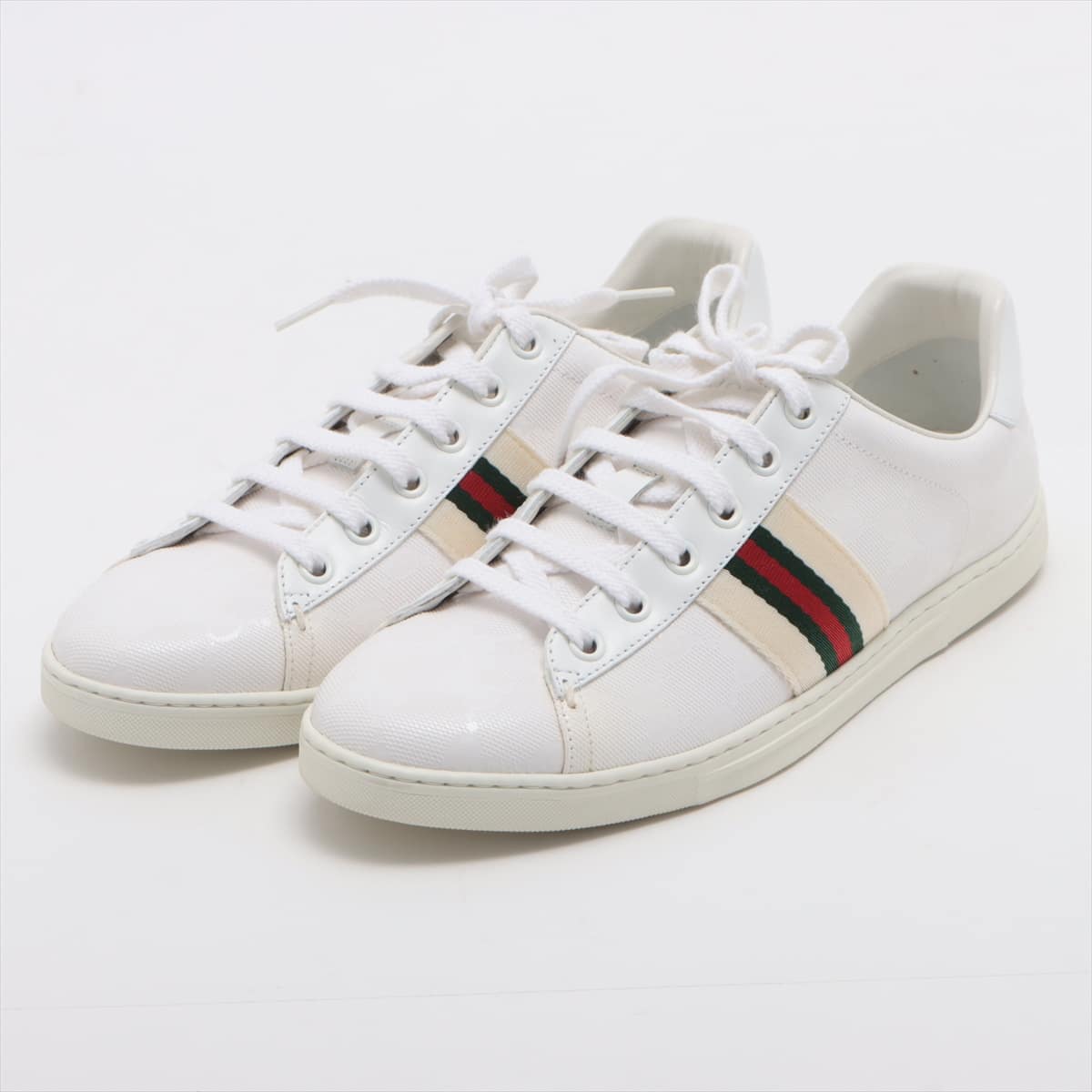 Gucci Sherry Line Leather Sneakers 37 Ladies' White 226535