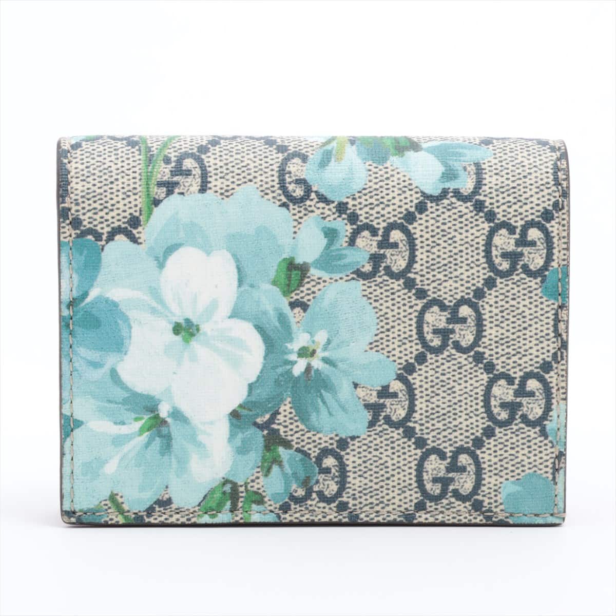Gucci GG Blooms 453176 PVC & leather Wallet Blue