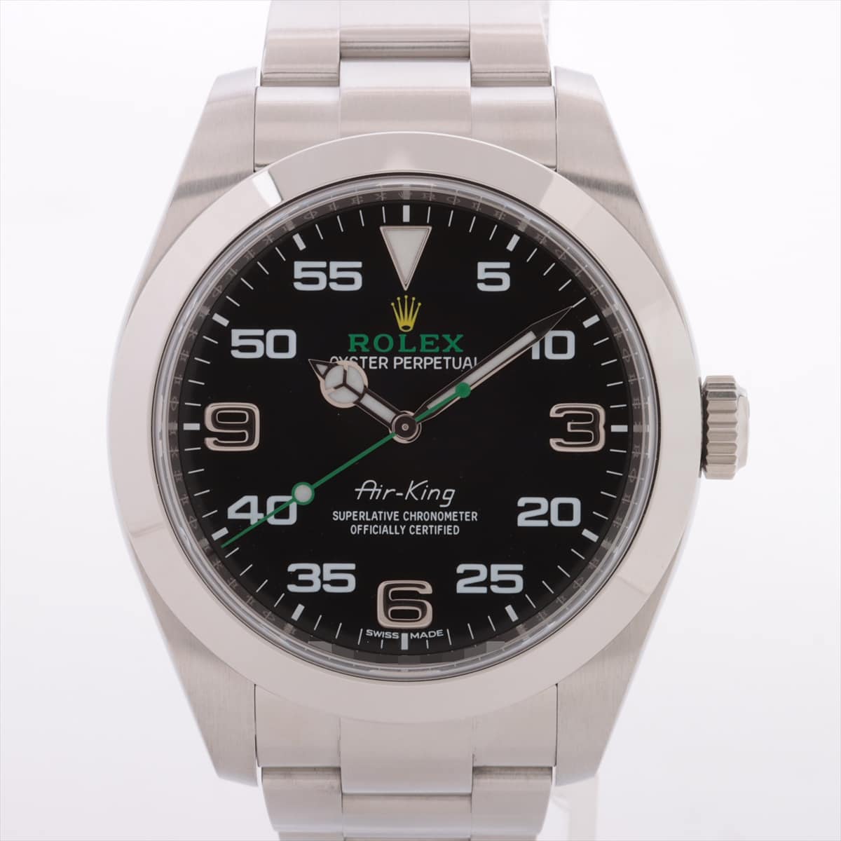 [Chrono] Rolex Air King 116900 SS AT Black-Face Extra Link 2