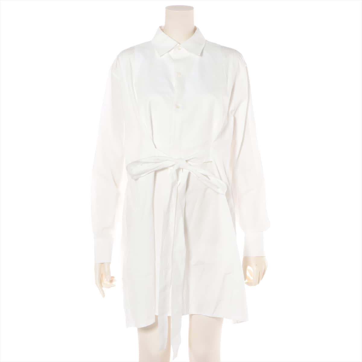 Christian Dior Cotton Shirt dress F36 Ladies' White  Bee embroidery 8C21531L1356