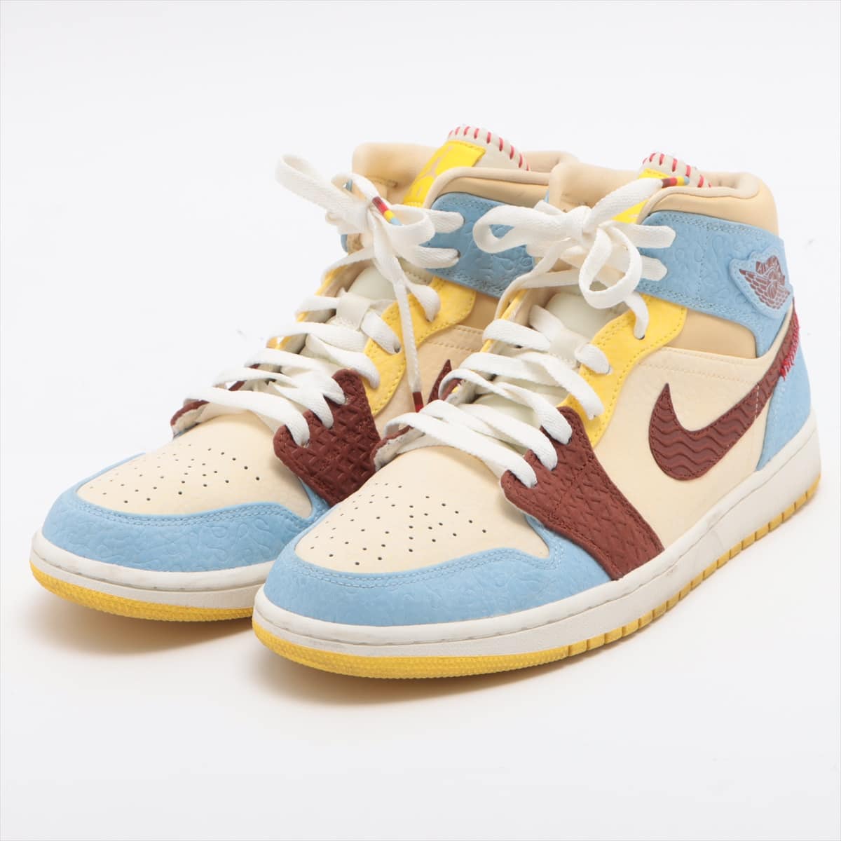 Nike x Maison Chateau Rouge AIR JORDAN 1 MID 19-year Leather High-top Sneakers 28cm Men's Multicolor CU2803-200 Fearless Ones Collection