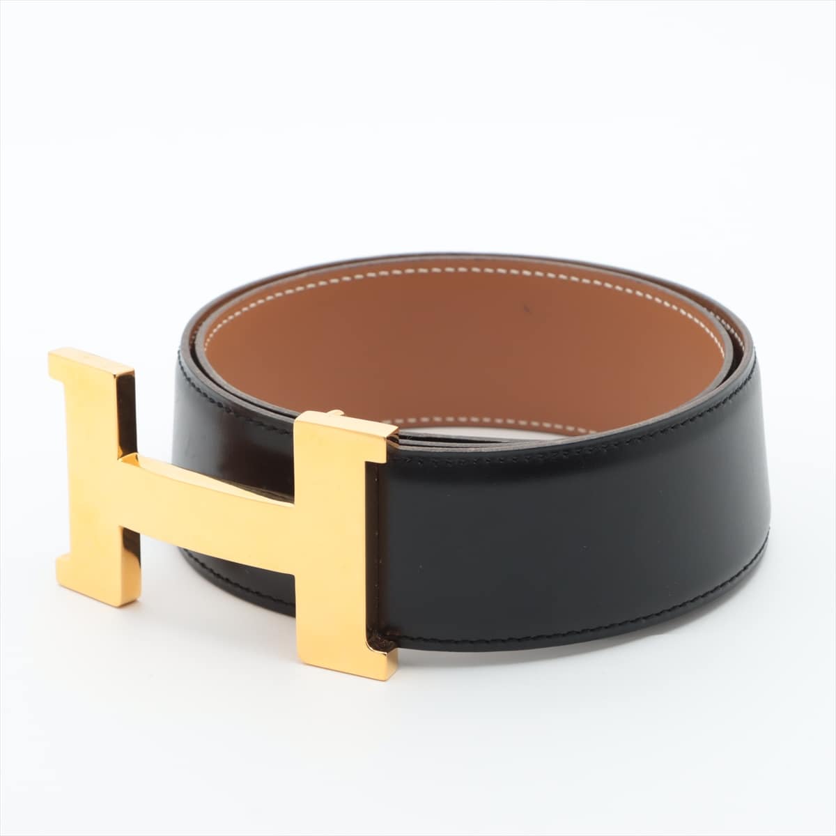 Hermès Constance 〇 Y (1995)  Belt Box Calf × Togo Black×Gold