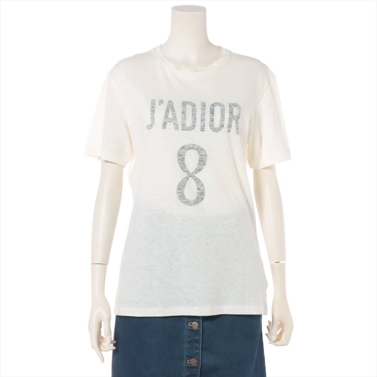 Christian Dior Cotton & linen T-shirt S Ladies' Ivory  J'ADIOR 8 Bee Comes with box