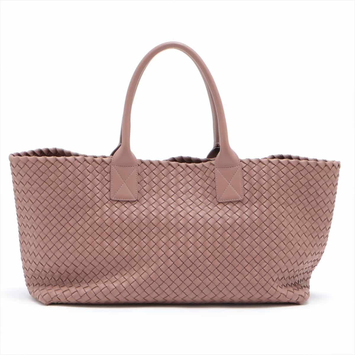 Bottega Veneta Intrecciato Cabas MM Leather Tote bag Pink with pouch