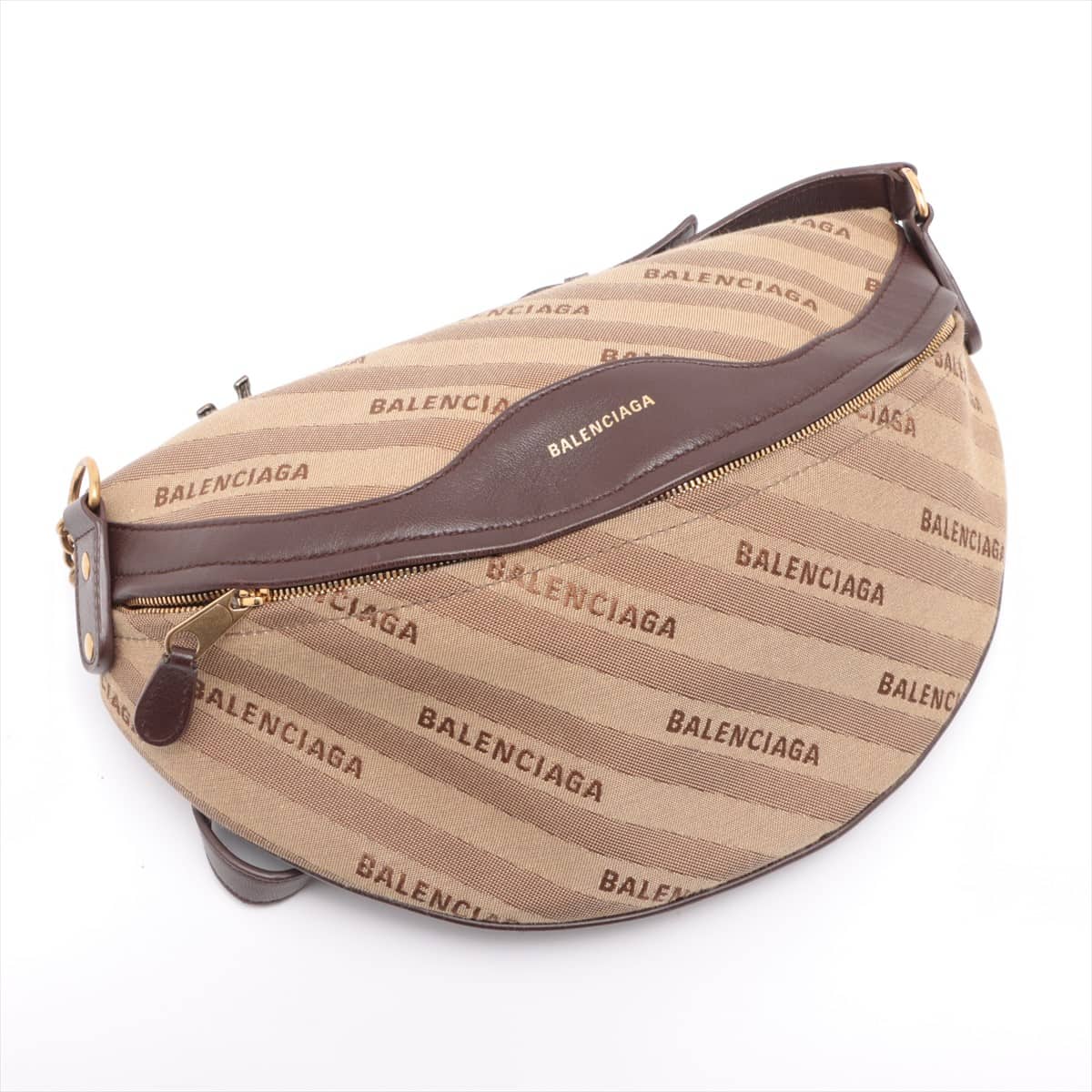 Balenciaga Souvenir Canvas & leather Sling backpack Brown 518163