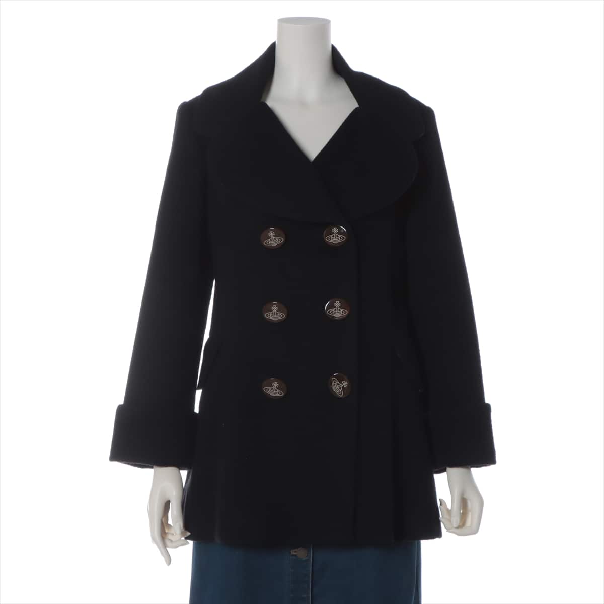Vivienne Westwood RED LABEL Wool & Polyester Pea coat 1 Ladies' Black  16-03-642004 Love coat