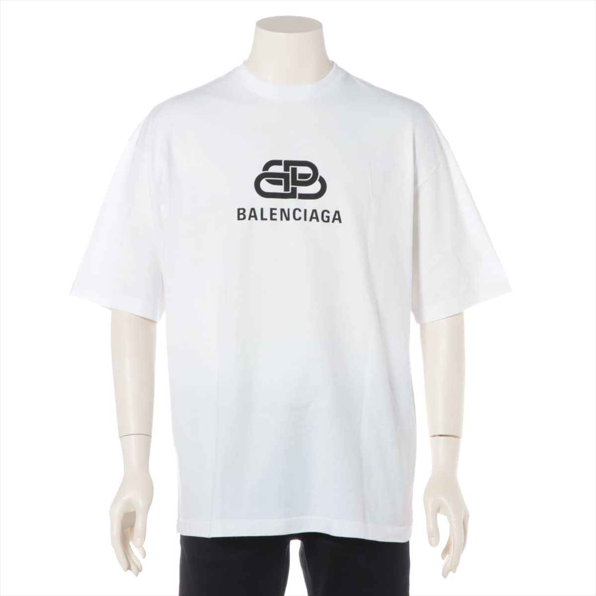 Balenciaga 19-year Cotton T-shirt XS Men's White  570803 BB logo Oversized