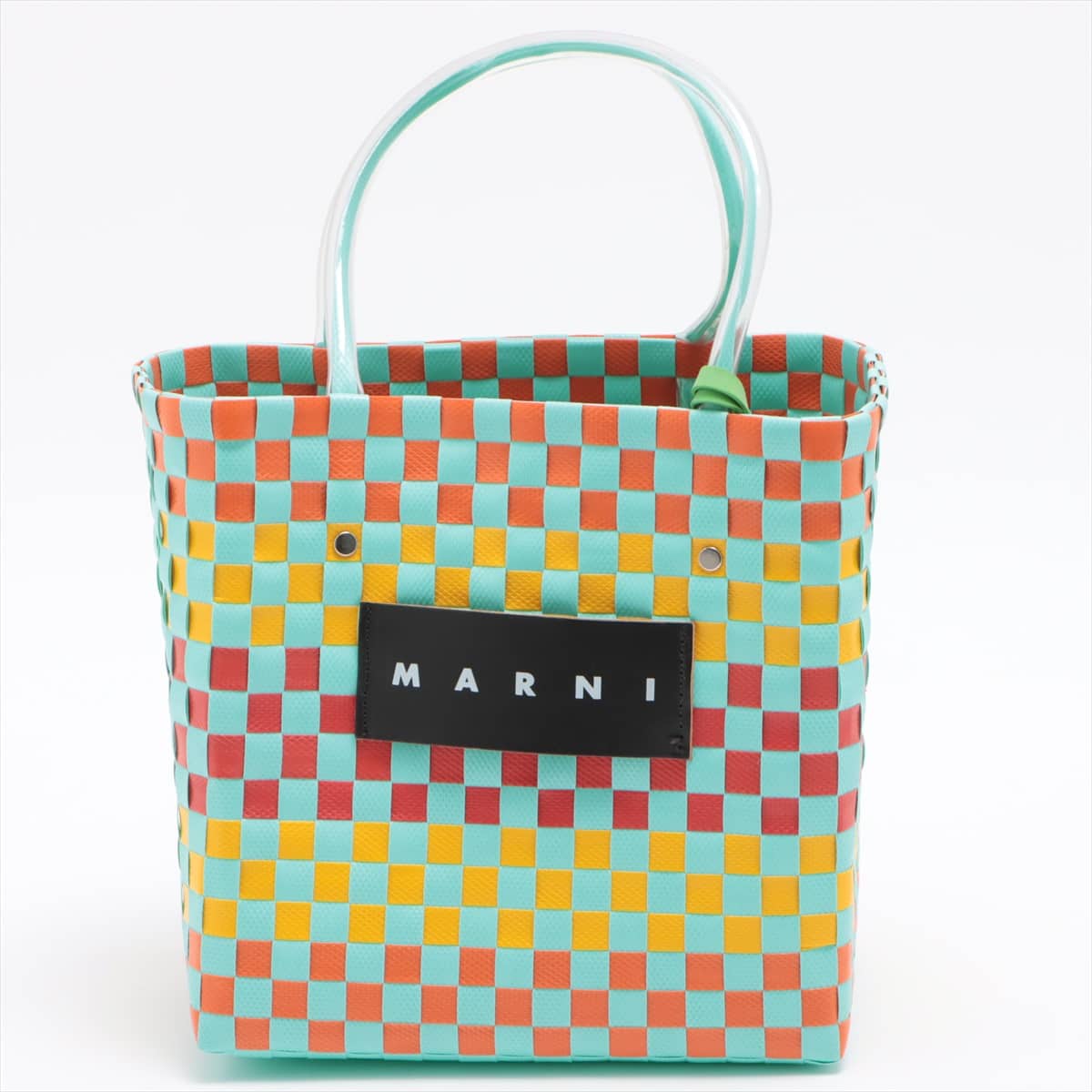 Marni Mini Woven Shopping Straw bag Multicolor