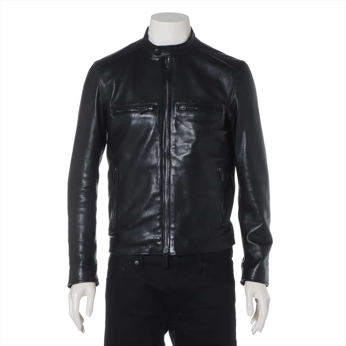 COACH Leather * Polyester Leather jacket XS Men's Black