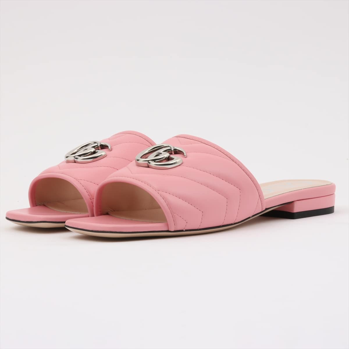 Gucci Leather Sandals 36 Ladies' Pink Gold 627827