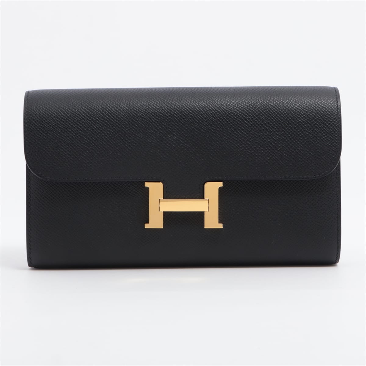 Hermès Constance Long Togo Veau Epsom Wallet Black Gold Metal fittings U: 2022
