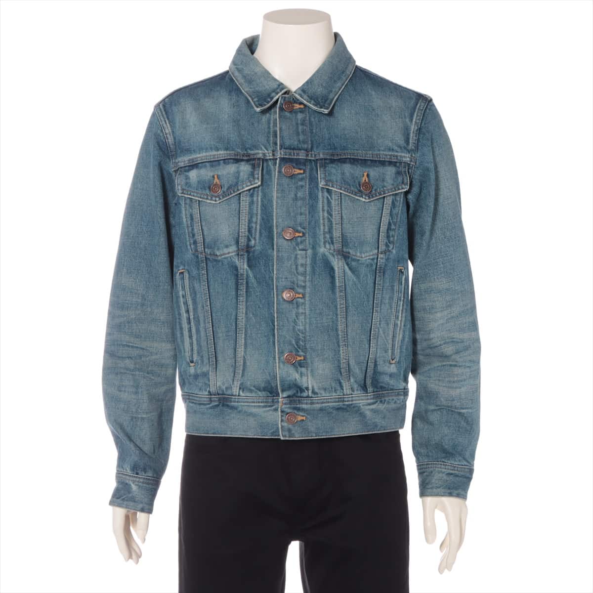 CELINE Cotton Denim jacket XS Men's Blue  Eddie period