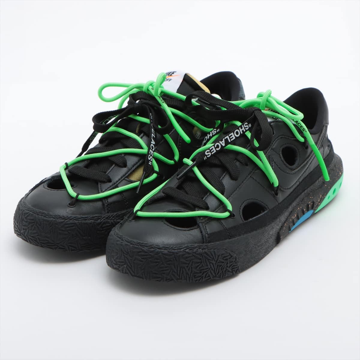 NIKE × OFF-WHITE Leather Sneakers 26.0cm Men's Black BLAZER LOW '77 DH7863-001