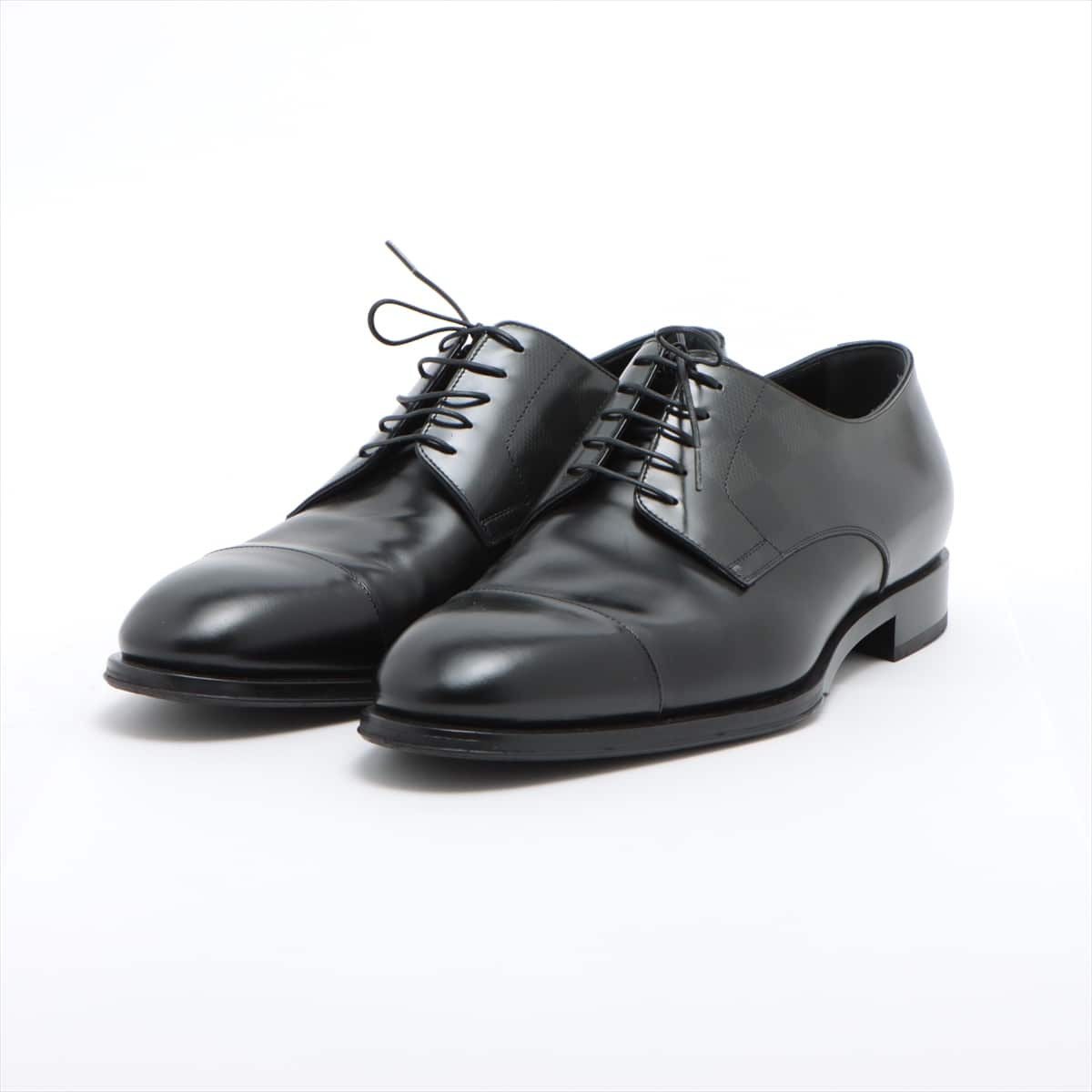 Louis Vuitton 19-year Leather Dress shoes 7 1/2 Men's Black DI0199 Damier