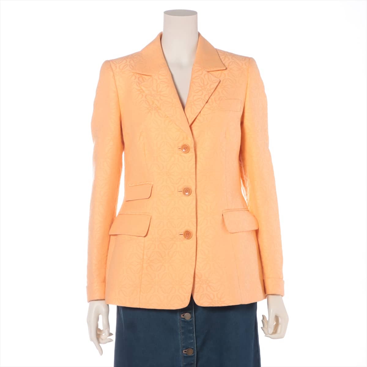 Loewe Anagram Cotton & Polyester Tailored jacket 40 Ladies' Orange