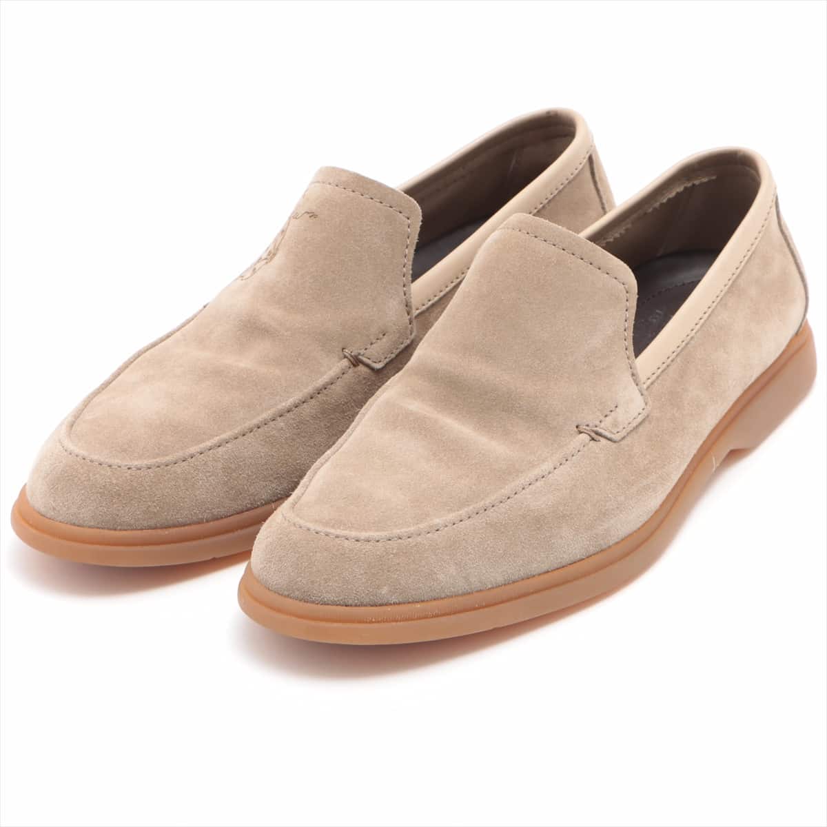 Berluti Calligraphy Suede Slip-on 7 Men's Beige Comes with genuine shoe keeper