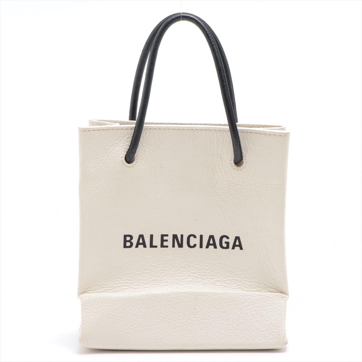 Balenciaga Shopping Tote XXS Leather 2way shoulder bag White 528655