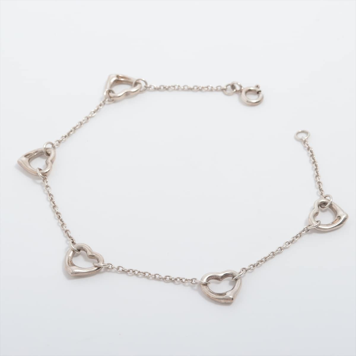 Tiffany Open Heart Bracelet 925 4.4g Silver