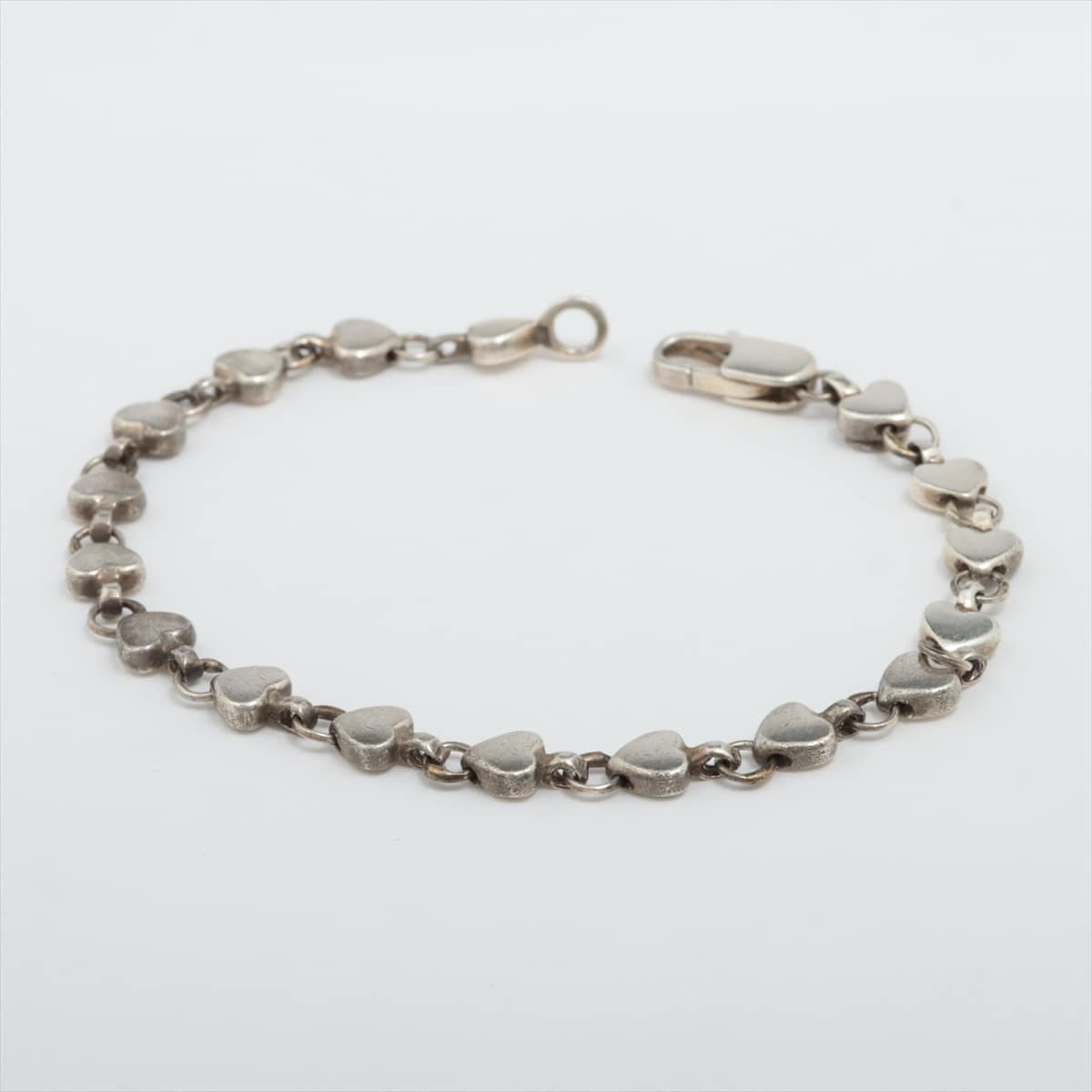 Tiffany Puff Heart Bracelet 925 11.9g Silver
