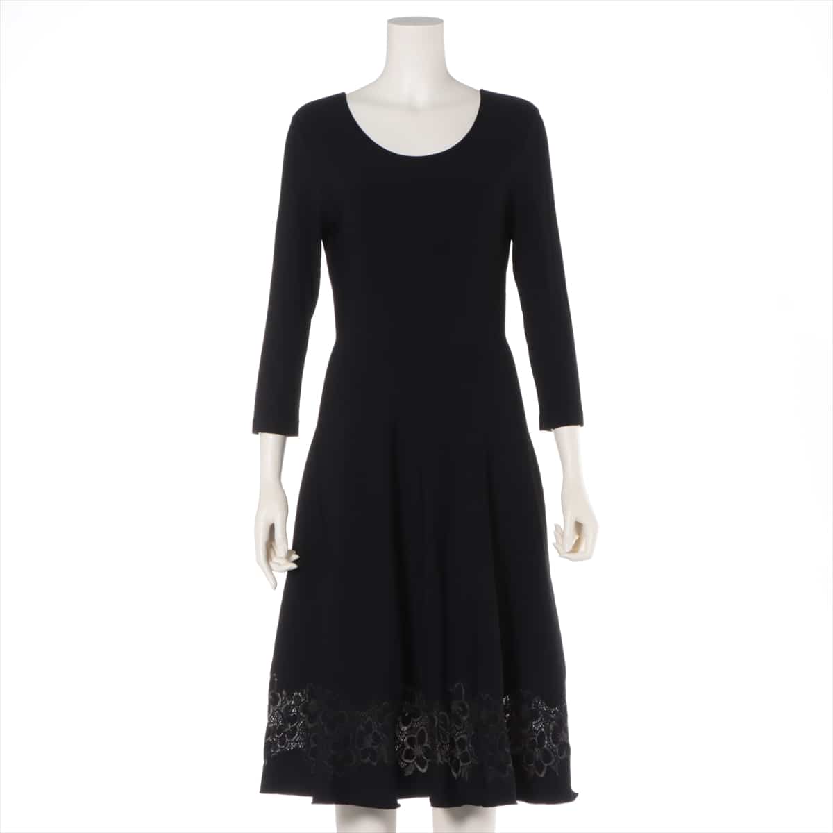 Ferragamo Gancini Polyester × Rayon Dress S Ladies' Black