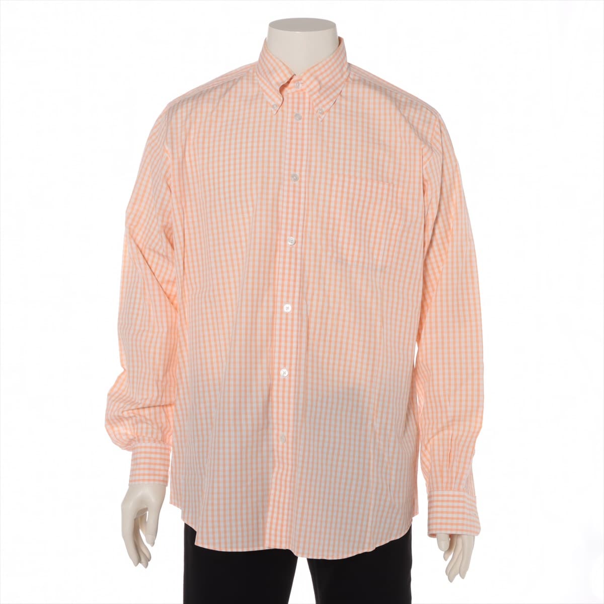 Hermès Cotton Shirt 40 Men's Orange  Serie button Has a star mark