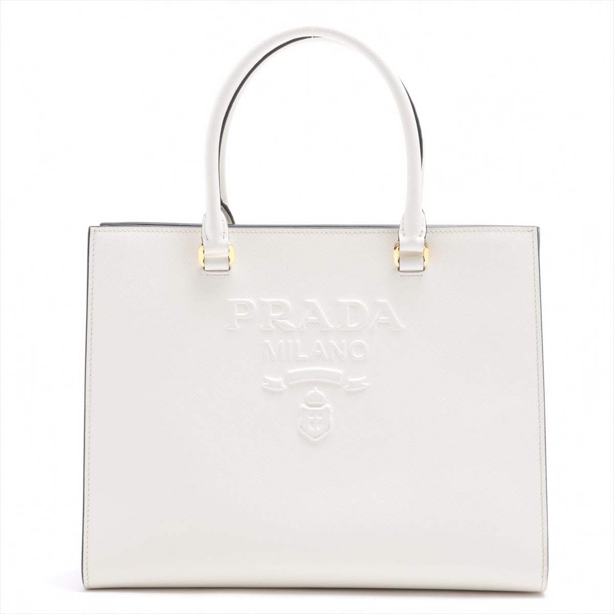 Prada Saffiano Lux 2way handbag White 1BA337