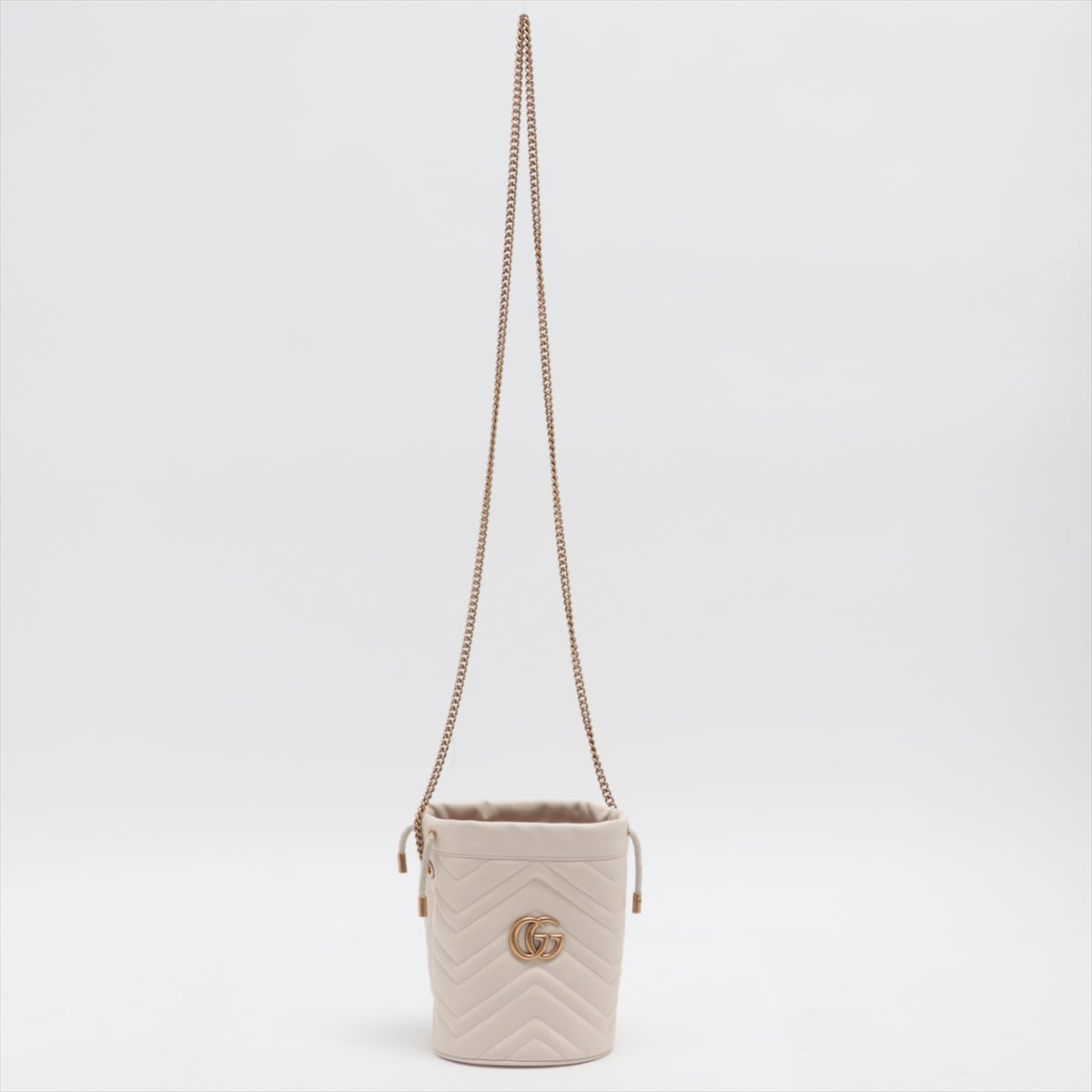 Gucci GG Marmont Leather Shoulder bag White 575163