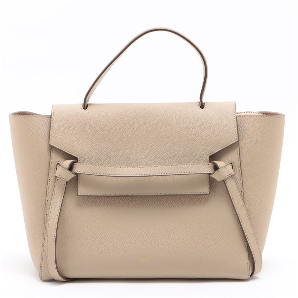 CELINE Belt Bag Mini Leather 2way handbag Beige