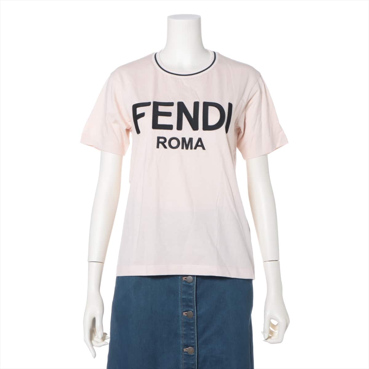Fendi ZUCCa 21 years Cotton T-shirt XS Ladies' Pink  FS7254