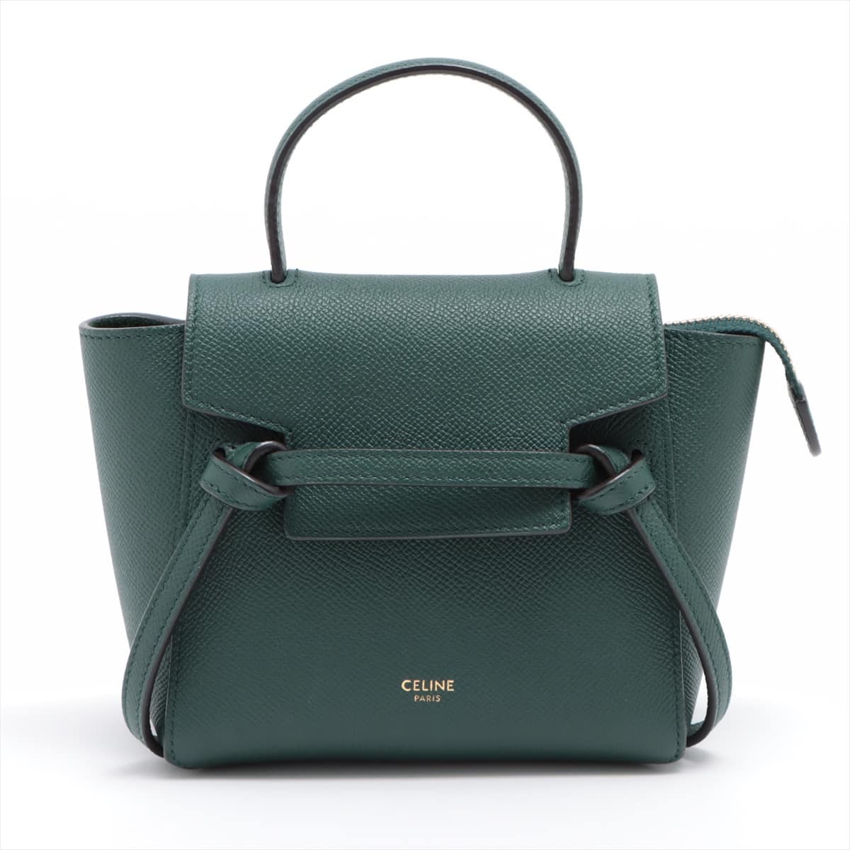 CELINE Belt Bag Pico Leather 2way shoulder bag Green