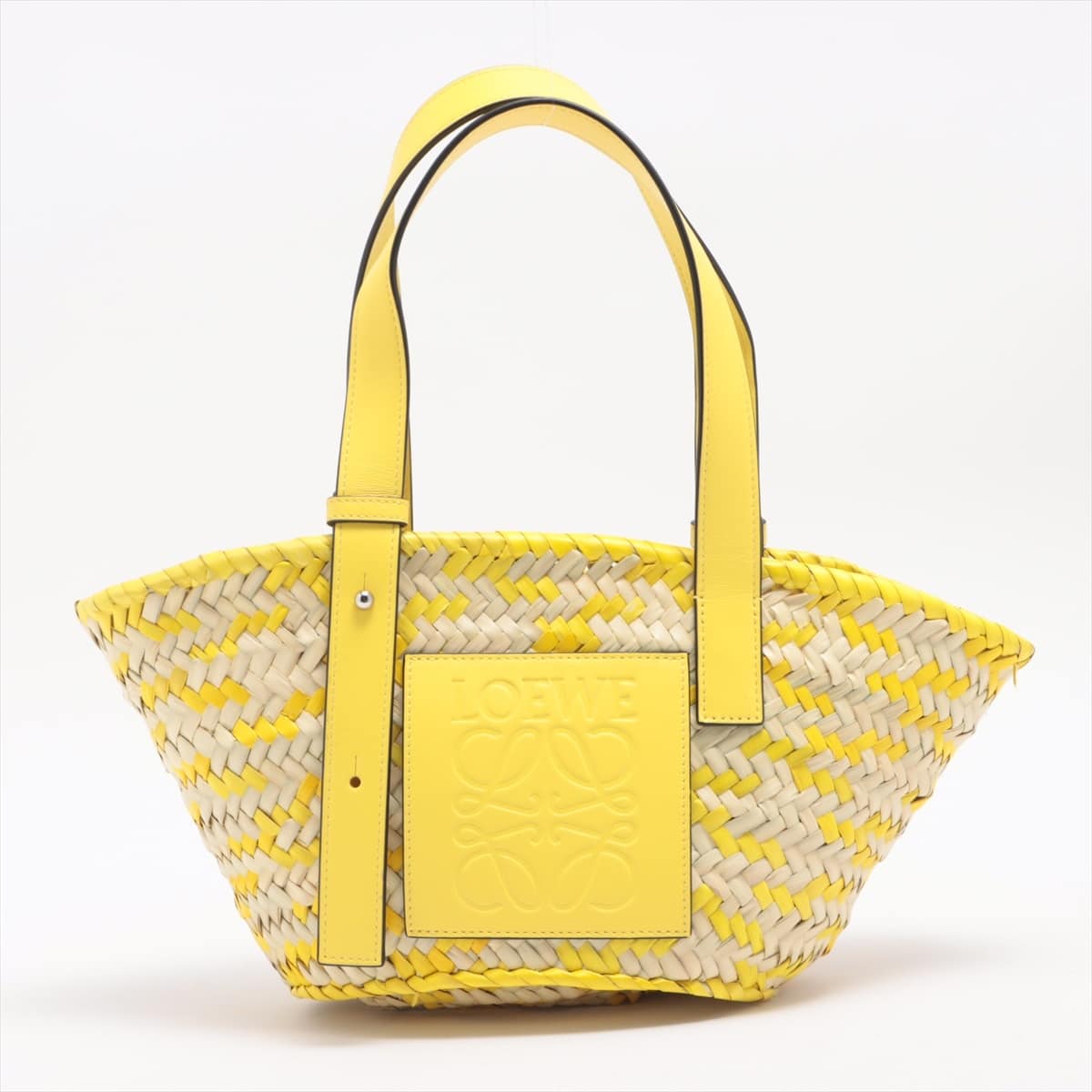 Loewe Basket small Straw & leather Tote bag Yellow