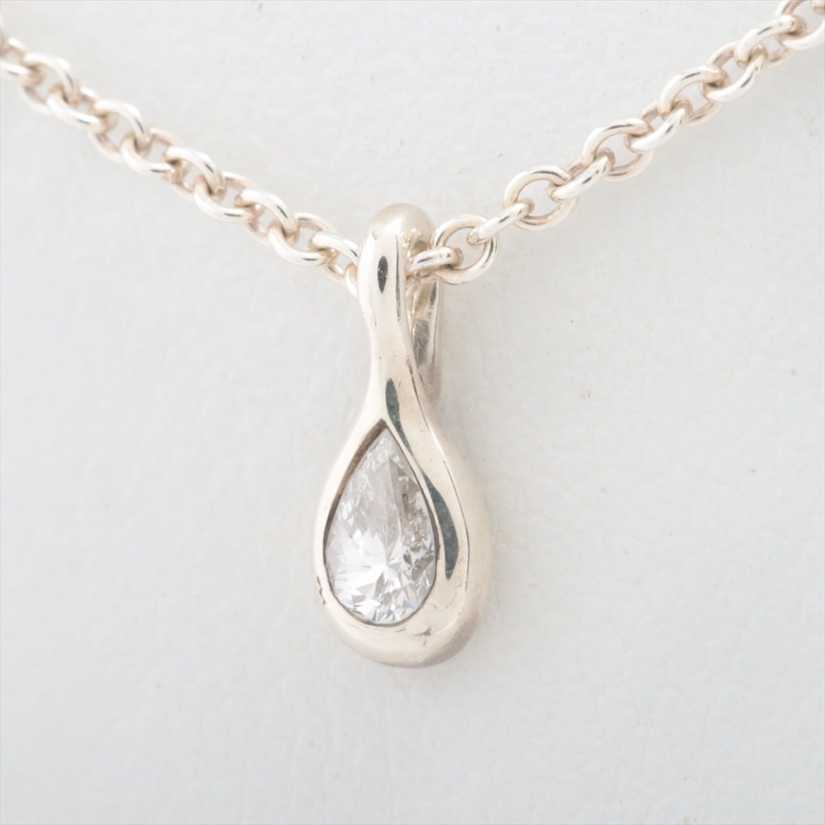 Tiffany Necklace 925 1.5g Silver Diamond 1P