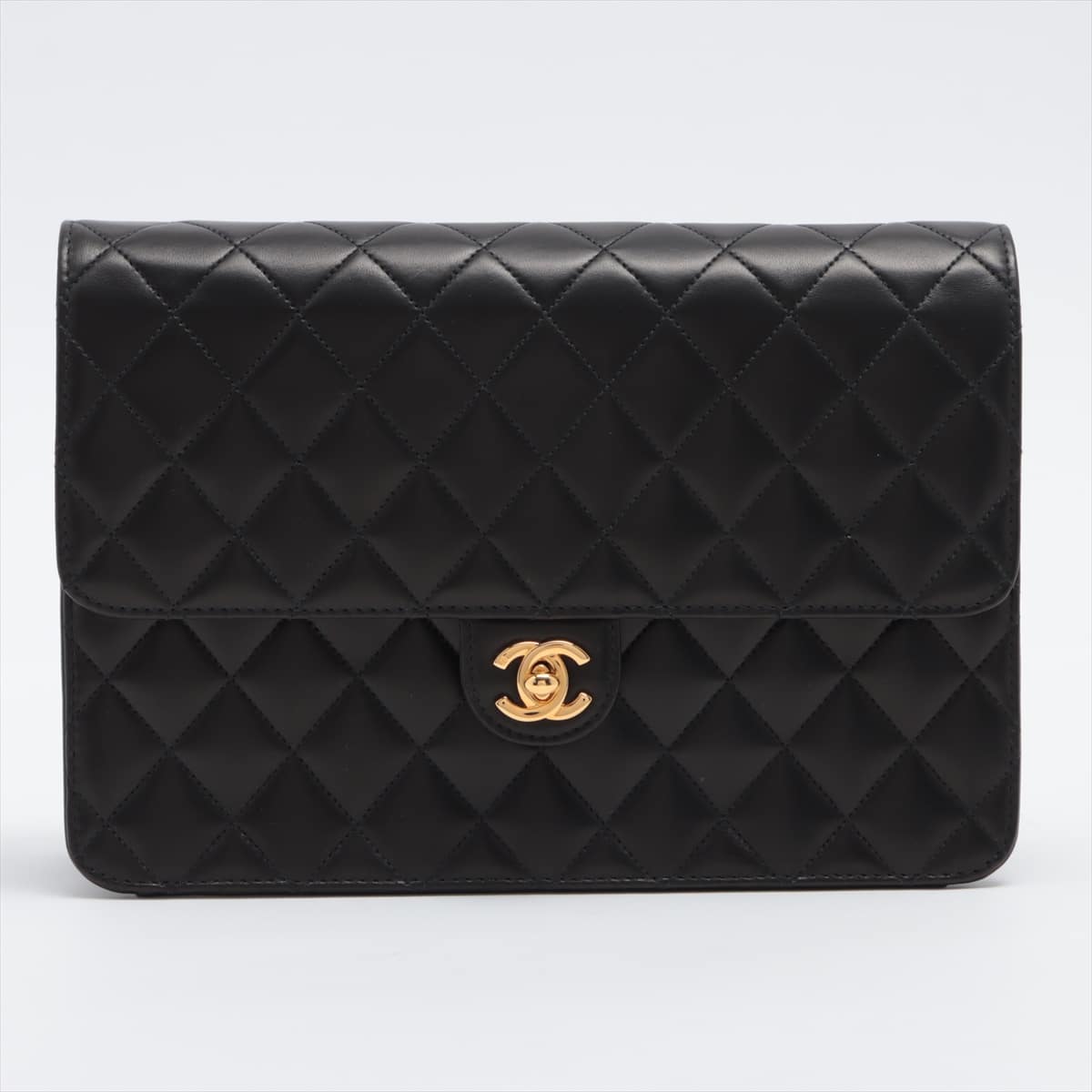 Chanel Matelasse Lambskin Single flap single chain bag Black Gold Metal fittings 7XXXXXX