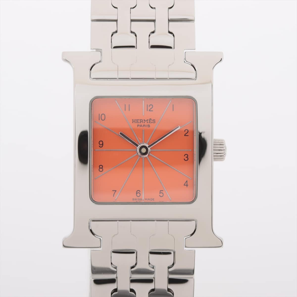 Hermès H Watch HH1.210 SS QZ Orange dial