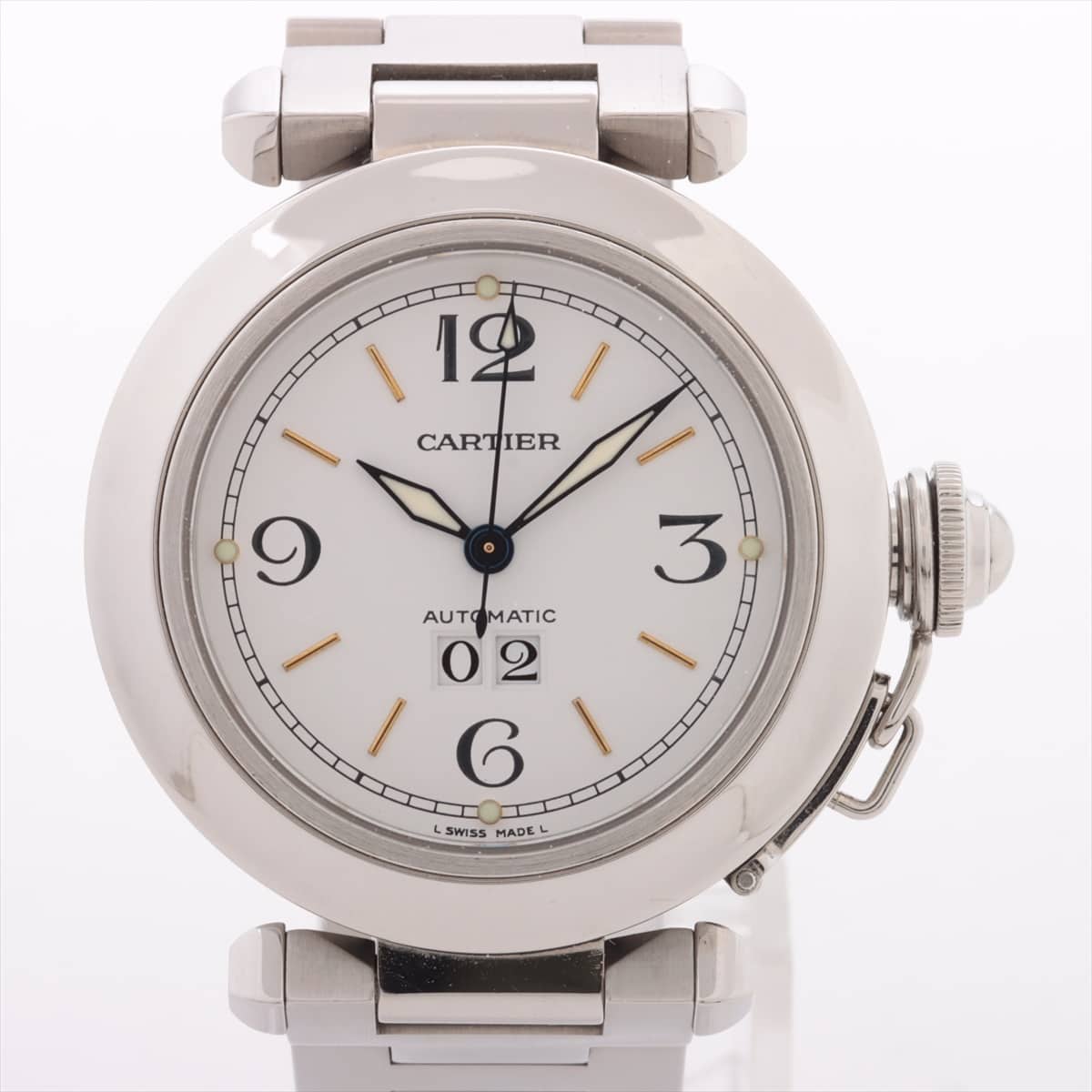Cartier Pasha C W31044M7 SS AT White-Face Extra Link 4