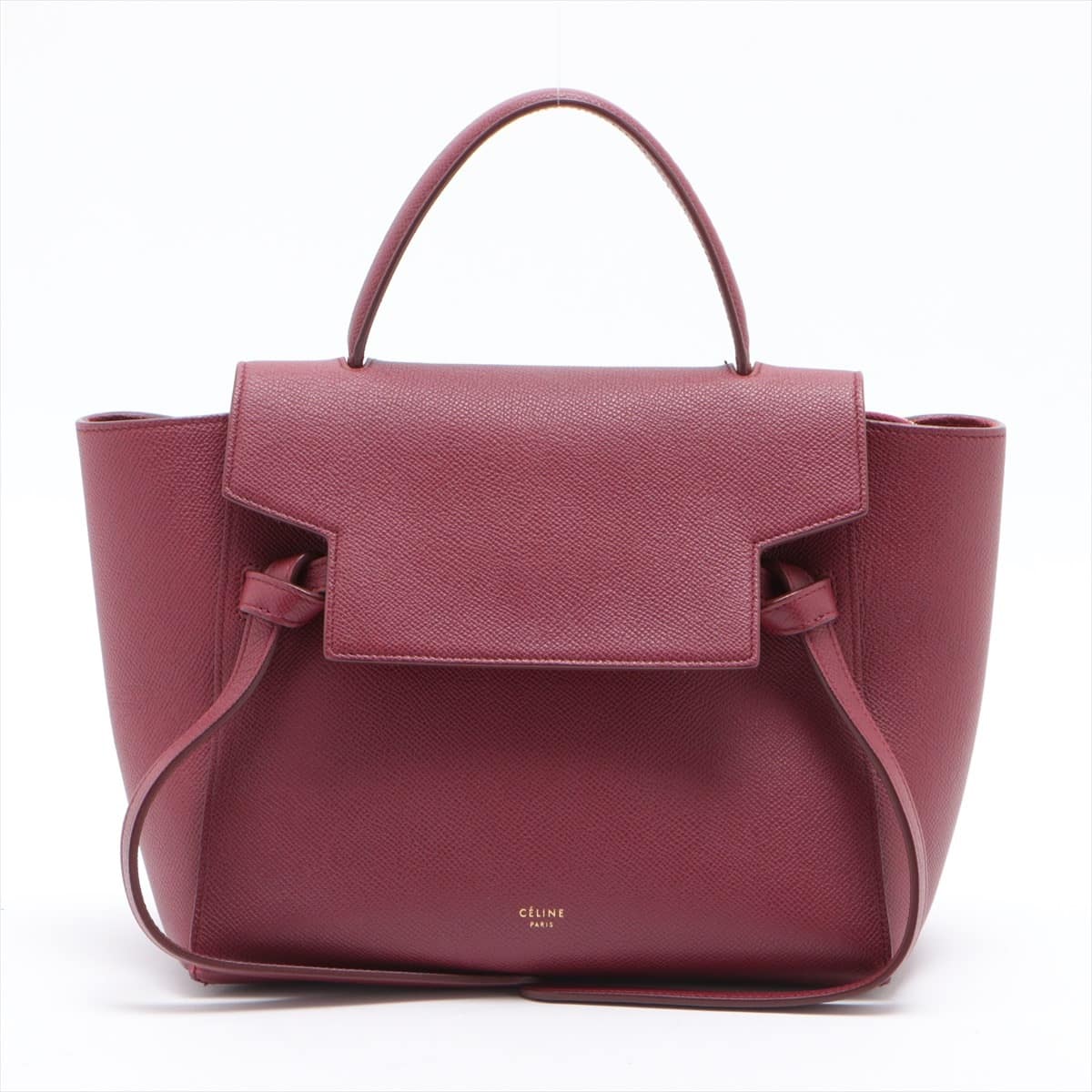 CELINE Belt Bag Micro Leather 2way handbag Bordeaux