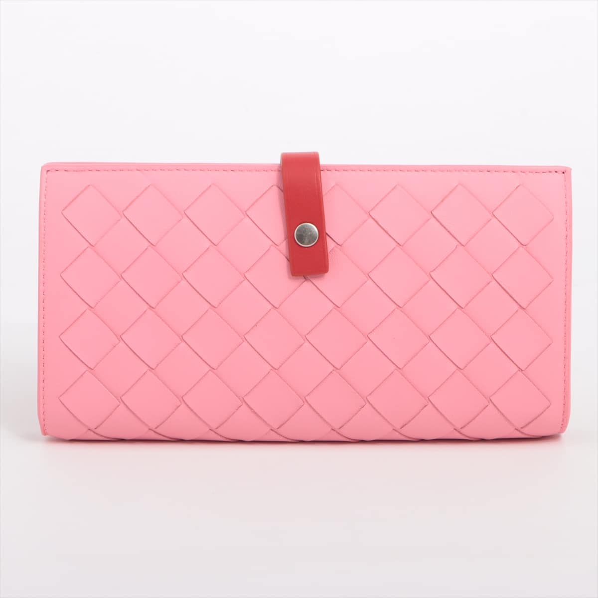 Bottega Veneta Intrecciato Leather Wallet Pink