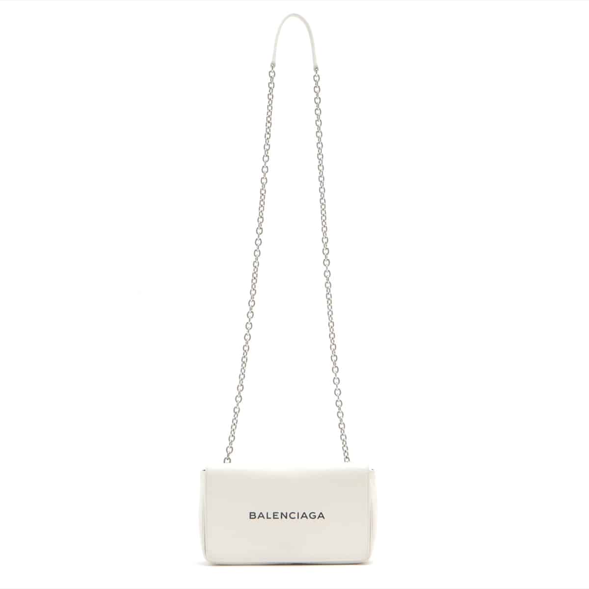 Balenciaga Everyday Leather Chain wallet White 502027