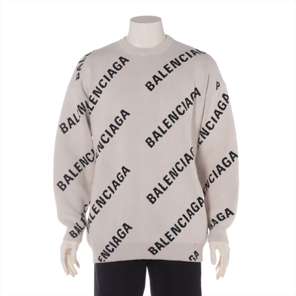 Balenciaga 21AW Cotton & Polyester Knit S Men's Beige