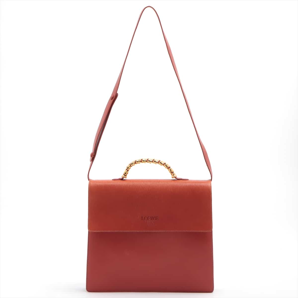 Loewe Velazquez Leather 2way handbag Red