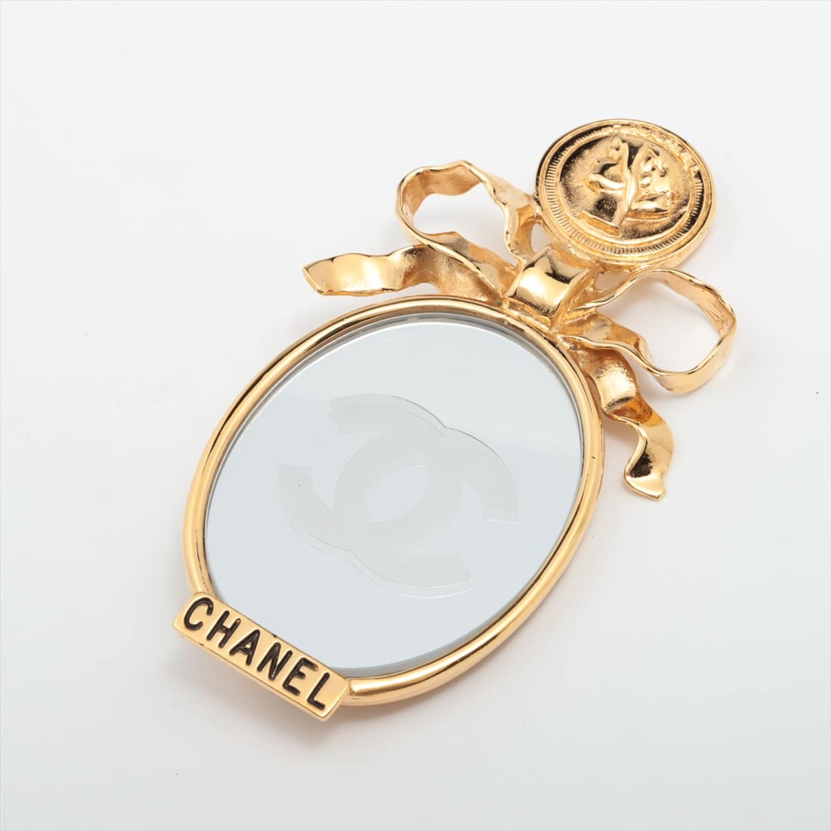 Chanel Coco Mark Brooch GP Gold Mirror