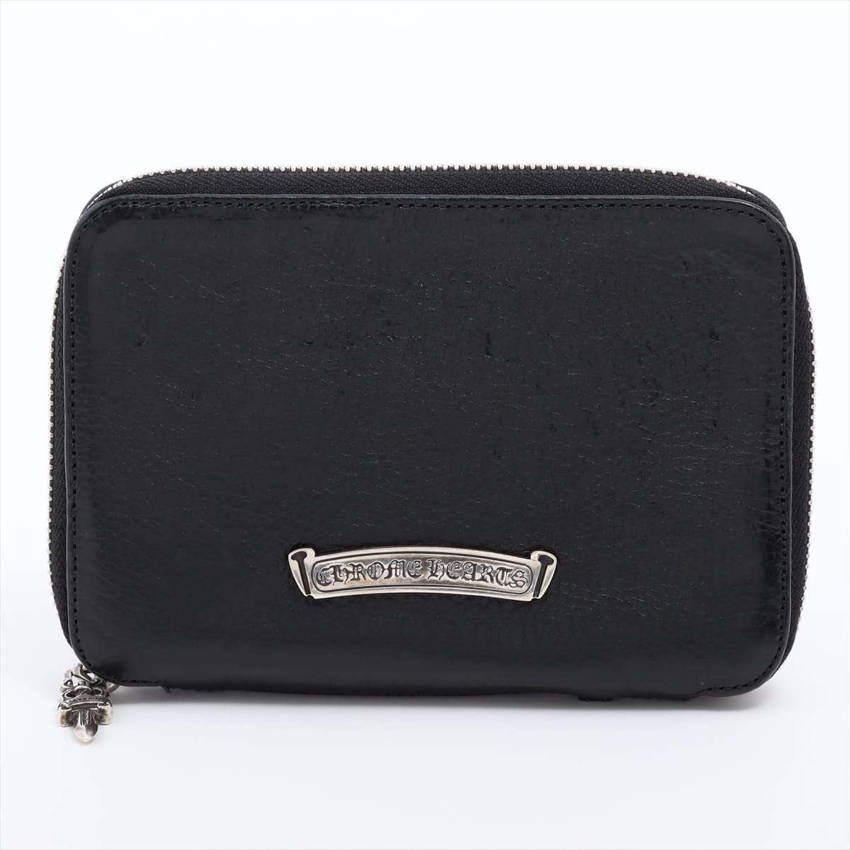 Chrome Hearts Wallet Leather & 925 Dagger zip Heavy leather Comes with a detachable card case