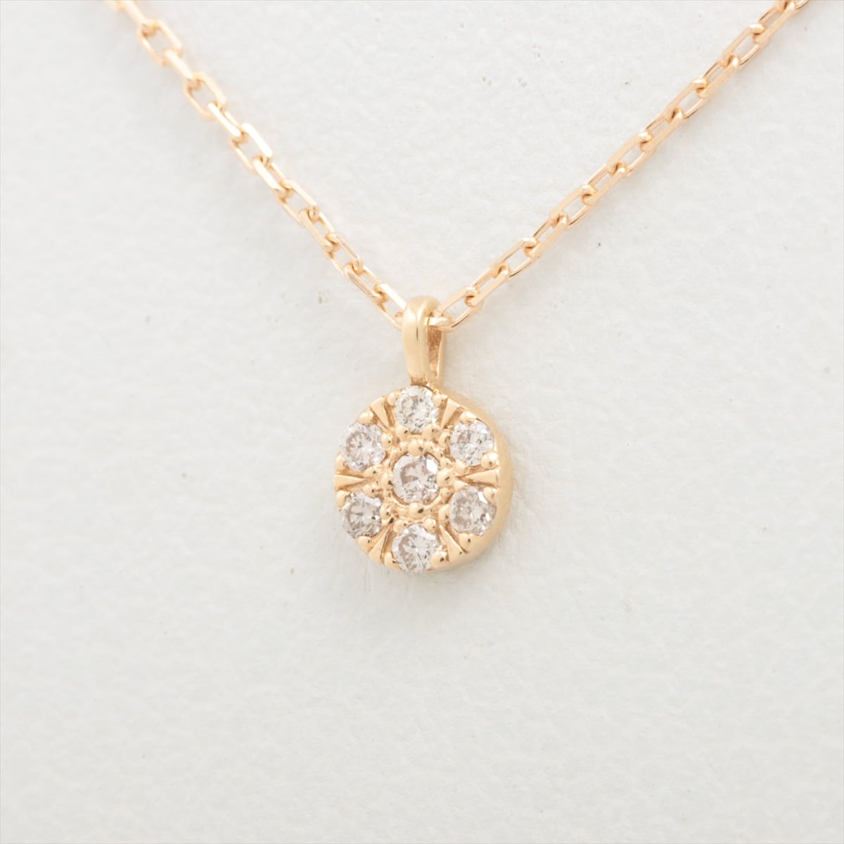 Aget diamond Necklace K10(PG) 0.7g 0.03