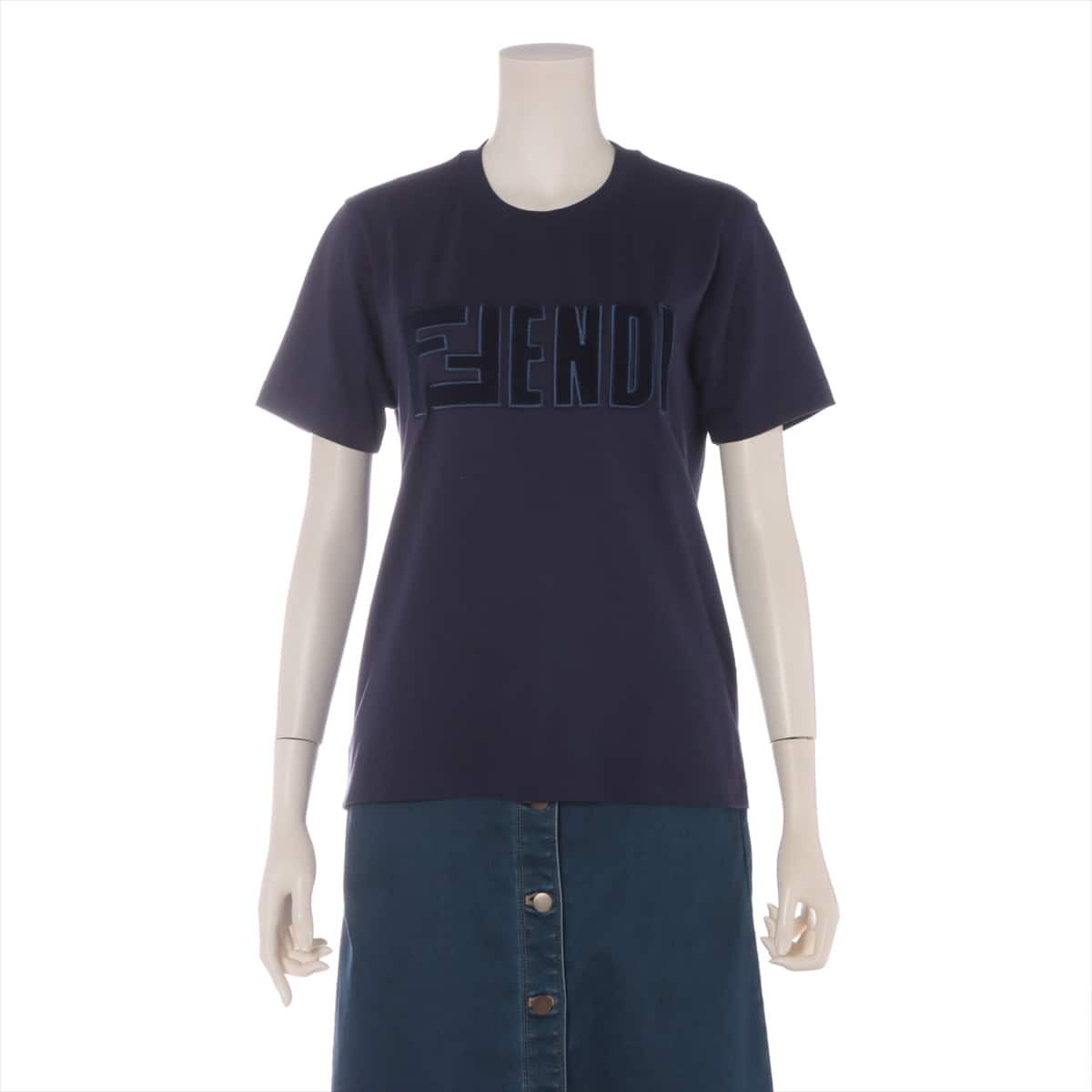 Fendi 20 years Cotton T-shirt XS Ladies' Navy blue