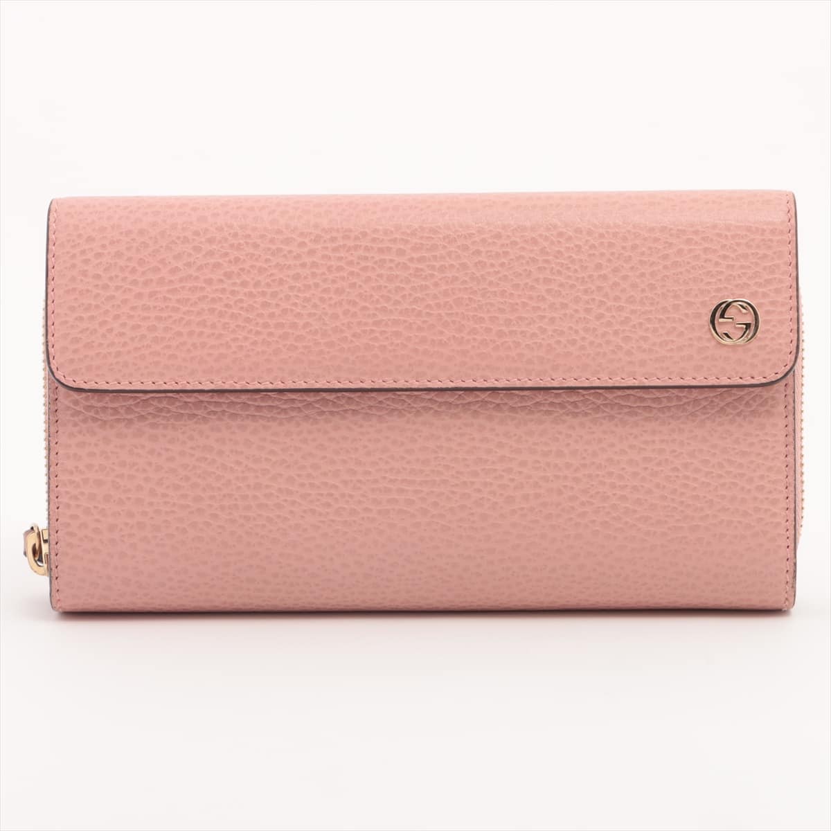 Gucci Interlocking G 449397 Leather Wallet Pink
