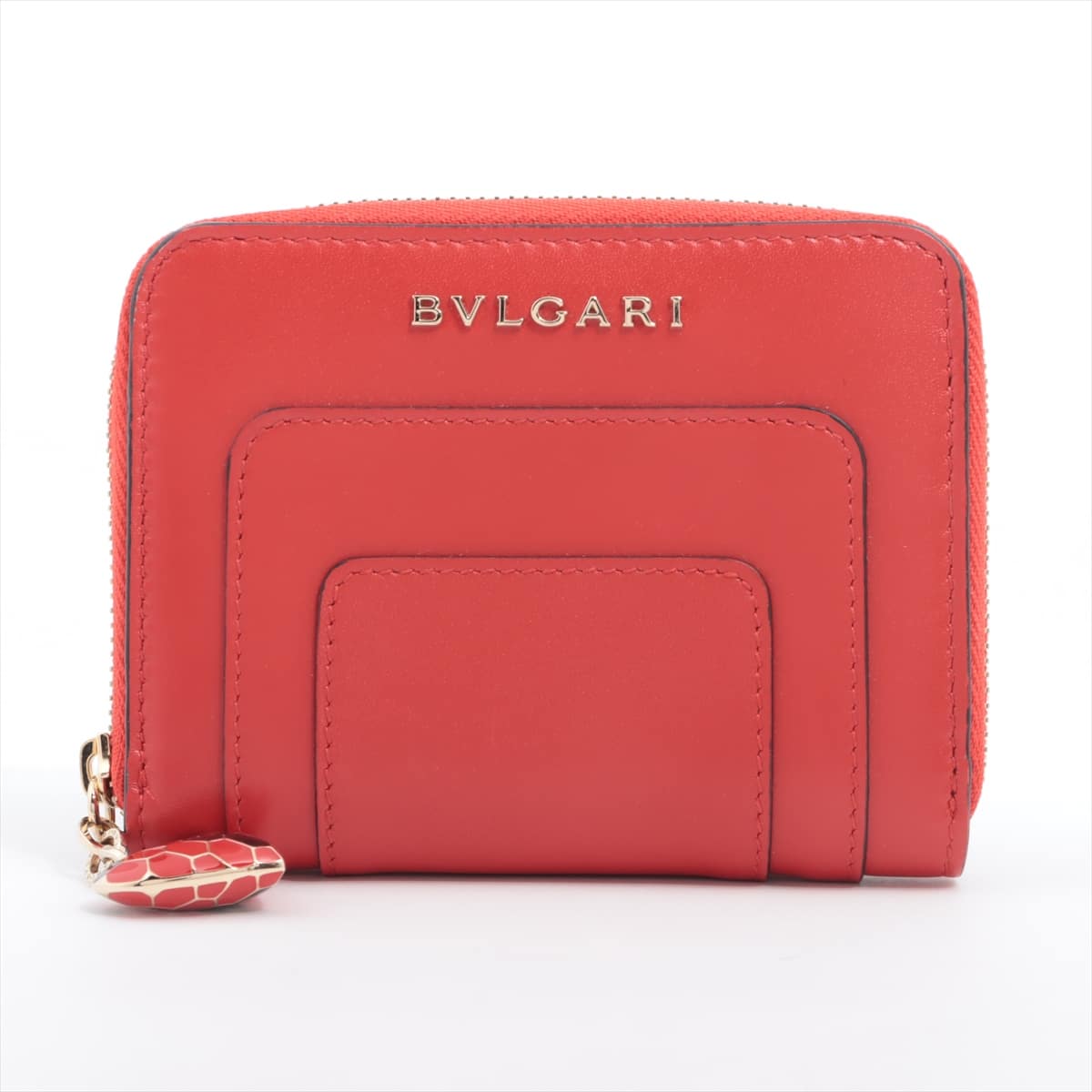 Bvlgari Serpenti Forever Leather Coin purse Red